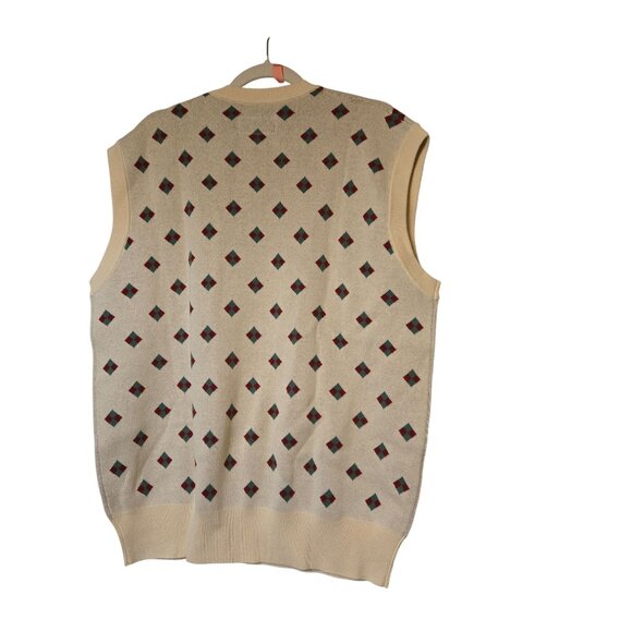 Bogey Boys Men's XL Beige Golf Argyle Sleeveless Sweater Vest Athletic‎ Comfy - Picture 4 of 6